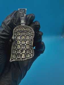 Pendentif Jésus en argent 925 serti de moissanite, style Hip Hop, bijoux fins, pendentif religieux, pendentif Bling pour rappeur, bijoux chrétiens - Product Image 3