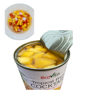 ราคาโรงงาน ผลิตภัณฑ์ขายดีจากเวียดนาม ผลิตโดยผู้ผลิตในเวียดนาม ผลไม้รวมรสชาติเขตร้อน บรรจุกระป๋องขนาด 20 ออนซ์ - Product Image 1