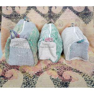 New Design Vintage Kantha Patchwork Tassel Zipper Closure Eco-Friendly 3-Pouch Set Cosmetic <b>Bag</b> for Wedding & Return Gifts - Product Image 3