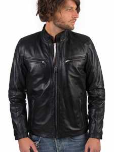 แจ็กเก็ตหนังสไตล์วินเทจสำหรับผู้ชายเสื้อแจ็คเก็ตหนังแกะแท้สำหรับบุรุษใหม่ล่าสุด - Product Image 5