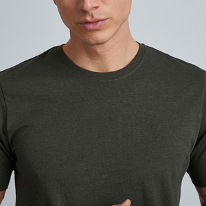 T-shirt pour homme 100% coton, poids lourd, manches courtes, col rond, tee-shirt uni, streetwear, vêtements décontractés pour la salle de sport - Product Image 5