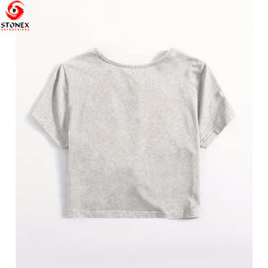 Custom Logo Women's Premium Cotton Crop Top Soft Breathable Casual T Shirt for Summer Fashion and Everyday Lifestyle Wear - Product Image 4