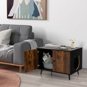 Lettiera per Gatti Industriale con Divisorio e Ingressi a Forma di Gatto, Accessorio per Lettiera con Design Unico - Product Image 2