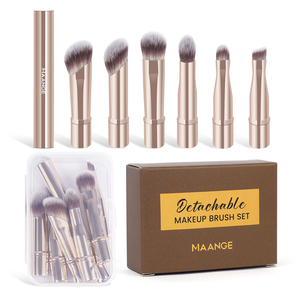 <span class=keywords><strong>MAANGE</strong></span> Nouveauté en Gros : <span class=keywords><strong>Pinceau</strong></span> de Maquillage Professionnel 6-en-1 Personnalisable pour Fond de Teint, Anti-cernes et Fard à Paupières - Product Image 1