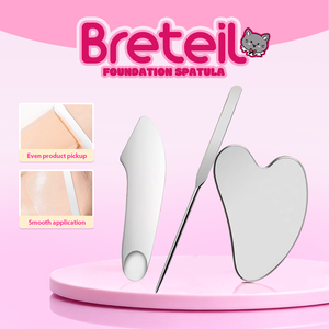 Spatule de mélange cosmétique en acier inoxydable pour fond de teint liquide et palette de couleurs, vente en gros - Product Image 2