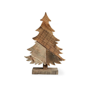 Árbol de Navidad Rústico de Madera, Pieza Decorativa Hecha a Mano, Centro de Mesa Festivo para Sala de Estar, Decoración de Temporada - Product Image 3