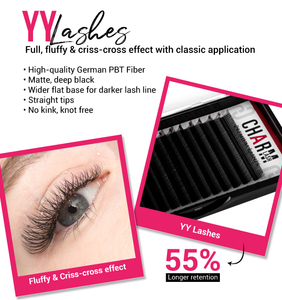 CharmLash <b>Brown</b> YY <b>Lash</b> <b>Extensions</b> Wholesale Premade Volume <b>Lash</b> Trays Soft Matte <b>Brown</b> Natural Looking Easy Application Fluffy - Product Image 5