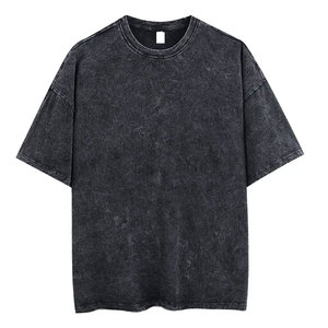 เสื้อยืดลายฟอกกรดแบบสั่งทำพิเศษสำหรับขายออนไลน์ เสื้อยืดไซส์ใหญ่สำหรับผู้ใหญ่ ใส่ได้ทุกวัน เสื้อยืดลายฟอกกรด - Product Image 1