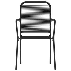 Ensemble de salle à manger durable 5 pièces en acier noir thermolaqué pour jardin - Product Image 4