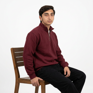 Sweat-shirt personnalisé pour homme à col montant zippé, en polaire douce, coupe oversize, avec poignets côtelés, style décontracté urbain - Product Image 3