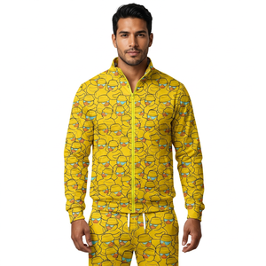 Conjunto Deportivo Unisex con Estampado de Dibujos Animados, Chaqueta con Cremallera de Manga Larga y Pantalones, Ropa Casual, Material de Poliéster Transpirable - Product Image 3