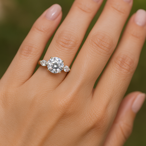 Anillo de Diamante Cultivado en Laboratorio Gia Igi Cvd HPHT de 2 Quilates, Oro Sólido de 10K, 14K, 18K, Oro Blanco, Anillo de Compromiso y Boda para Mujer - Product Image 5