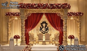 Decoración de Boda Única, Raja Rani Haveli Mandap, el Mejor Mandap de Fibra con Temática Colorida para Bodas, Mandap de Ensueño para Bodas Maharani, Mandap Impresionante - Product Image 2
