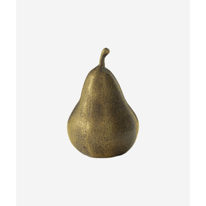 Prensapapeles de Metal con Forma de Pera, Acabado Dorado, Perfecto para la Oficina, el Estudio o la Decoración de la Mesa - Product Image 1