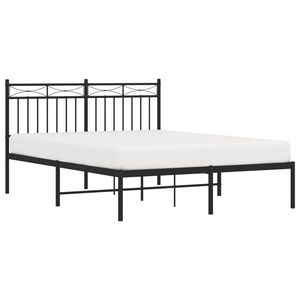 Base de Cama Completa de Acero Negro, Cama Metálica Rectangular Tradicional - Product Image 3
