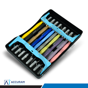 Juego de 10 Instrumentos Dentales Manuales Premium para Restauración de Composite, Mango de Silicona, Certificación CE, Escultura de Resina Estética - Product Image 2