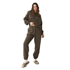 Hombres y mujeres 400G Cuello redondo pesado 100% Suéter de algodón Nuevo estilo retro Loose Fit American Hoodie Sudaderas recortadas para mujeres - Product Image 1