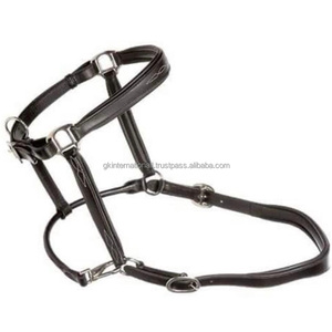Premium Wholesale Popular Luxurious Elegant Perfect Adjustable Fashionable Padded Leather Horse <b>Halter</b> with Fancy Stitching - Product Image 2
