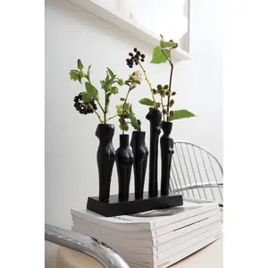 Florero de Metal Hecho a Mano de Primera Calidad, Elegante y Moderno Recipiente Decorativo para Flores Frescas, Flores Secas y Flores Artificiales - Product Image 3