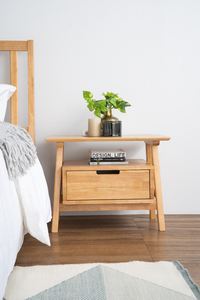 Versatile 2-Tier Accent <b>Table</b> with <b>Storage</b> Drawer Compact Wooden Bed <b>Side</b> <b>Table</b> for Living Room and Bedroom - Product Image 6