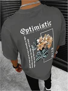 Camiseta con estampado de letras para hombre, informal, de manga corta, cuello redondo, camiseta de verano, estilo urbano para hombre - Product Image 2