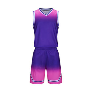 Tenues de basketball respirantes en polyester, maillots et shorts personnalisés pour hommes, séchage rapide, ensembles de sublimation pour équipes sportives - Product Image 1