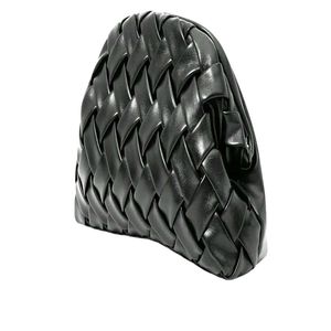 Bolso de Mano de Lujo Royaa Negro Tejido, con Cierre de Cremallera, Forro de Poliéster, Capacidad de hasta 1L - Product Image 2