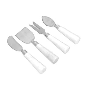 Newest Design <b>Cheese</b> Spreader <b>Sets</b> With Marble Handle Stainless Steel Silver Color For Home & Restaurant Use <b>Cheese</b> <b>Sets</b> - Product Image 4