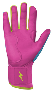 Guantes de Bateo de Cuero Personalizados con Puño Largo, Color Azul Caribeño, Cierre de Gancho y Bucle Premium - AREONE INDUSTRIES para Béisbol y Sóftbol - Product Image 5