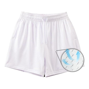 High Quality Custom Eco-Friendly 5 Inch Men's Canvas Hip Hop Shorts Leopard Design Embroidered Seam Double <b>Layer</b> Sublimation - Product Image 4