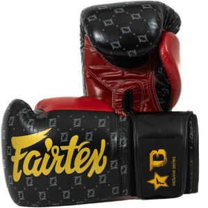 ถุงมือชกมวย Fairtex หนังวัวแท้แบบกำหนดเองสำหรับมืออาชีพ MMA คิกบ็อกซิ่ง พร้อมที่จับมือ  โลโก้สั่งทำพิเศษ  ปิดด้วยแถบตีนตุ๊กแก - Product Image 1