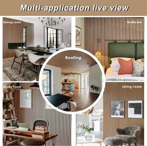 Panneau mural moderne de luxe en MDF, étanche, à emboîtement, pour plafonds intérieurs, hôtels, chambres, villas, insonorisant, pour entrepôts et mobilier - Product Image 3