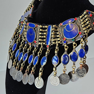 Venta Exclusiva en Línea, Juego de Joyería Afgana Kuchi Hecha a Mano con Metal Premium y Circonita, Collar y Aretes - Product Image 2