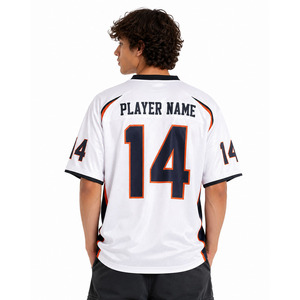 Maillots de football américain surdimensionnés de qualité supérieure, personnalisables, respirants, à séchage rapide, en mesh, OEM, antibactériens, unisexes, vente en gros - Product Image 2