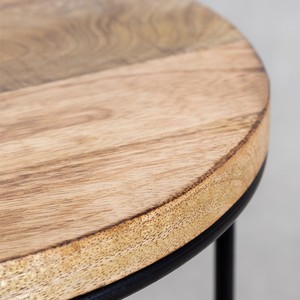 Vandana Terra Merino <b>Round</b> <b>side</b> <b>table</b> Ø30 cm in Tannam mango wood - Product Image 4