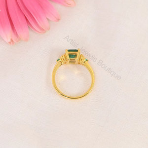 Natural Zambian <b>Emerald</b> <b>Ring</b> 925 Sterling <b>Silver</b> & Solid Gold Fine Jewelry OEM ODM Wholesale Supplier - Product Image 5