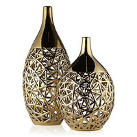 Vase à fleurs élégant en aluminium fait main, design Art Déco, taille et couleur personnalisables, centre de table décoratif pour salle à manger, mariage, événement