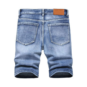 Stylish <b>Men</b> Distressed <b>Jeans</b> Shorts Washed Ripped Casual Cotton Short Pants Lightweight Summer Fashion Streetwear Collection - Product Image 2