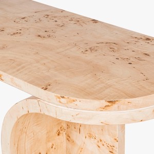 Mesa Consola Moderna de Madera de Abedul Maciza con Base de Trípode, Hecha a Mano, Minimalista, para Comedor, Sala de Estar, Entrada, Decoración de Muebles - Product Image 5