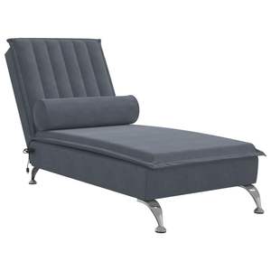 Chaise longue de massage gris foncé - Product Image 2