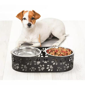 Diseño de patas, aspecto de cúpula elevada, estación de alimentación de comedor doble, cuencos, comederos para gatos y perros - Product Image 3