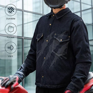 Chaqueta de Mezclilla para Motociclistas, Diseño Nuevo, Color Sólido, Estilo Urbano - Product Image 4