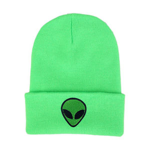 Jacquard 3D Embroidery Cuffed <b>Beanie</b> Knit Winter Hat Soft Acrylic Unisex Streetwear Breathable <b>Waterproof</b> Skull Cap for Cold - Product Image 2