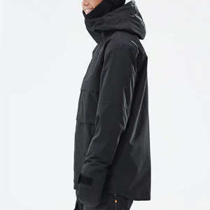 Anorak Noir de Ski et Snowboard avec Capuche, Imperméable, Coupe-Vent 10 000 mm, Respirant, Poches Zippées, Unisexe, Combinaison de Ski Personnalisable à Prix Bas - Product Image 3