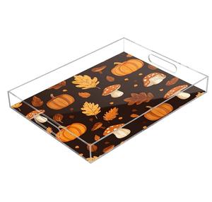 Modern Luxury Acrylic Printed Serving Storage <b>Tray</b> For Serving Beverages Snack Breakfast Stylish Organizer <b>Tray</b> For Coffee <b>Table</b> - Product Image 6
