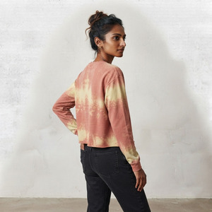 T-shirt ample vintage délavé pour femme, coupe oversize, col rond en coton, style streetwear décontracté - Product Image 2