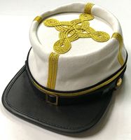 Reproducción de Gorra de Caballería Francesa Kepi, Bordado Blanco y Dorado, Todas las Tallas, Gorras Bummers