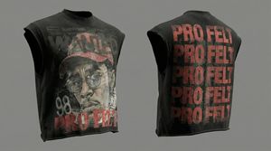 Camiseta de Manga Corta con Logotipo Personalizado en Pedrería, Estilo Vintage, 300 GSM, 100% Algodón, Color Liso, Cuello Redondo, Transpirable, Estilo Hip Hop - Product Image 3