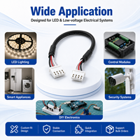 Conector de Terminal de Plástico Blanco de 4 Pines, Ensamblaje de Cable de Cobre Estañado, PVC Multicolor para Conexión de PCB en Automóviles