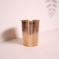 Tasse à café en cuivre poli ayurvédique à boire directement avec couvercle, capacité 250-450 ml, réutilisable, écologique, saine, style indien